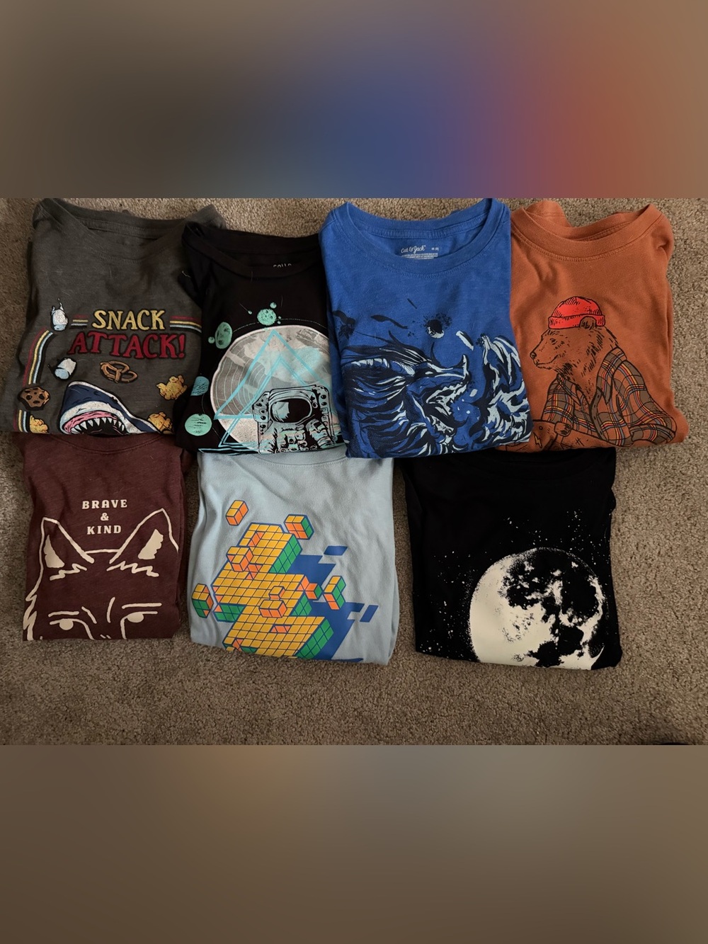 Great assortment of shirts! Sizes 6-10.